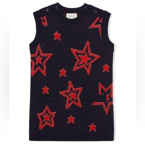 Gucci Kids Navy and Red Star Tunic Dress
